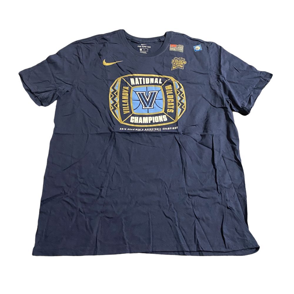 Nike Villanova Wildcats Mens M NCAA Basketball National Champions‎ Navy Blue